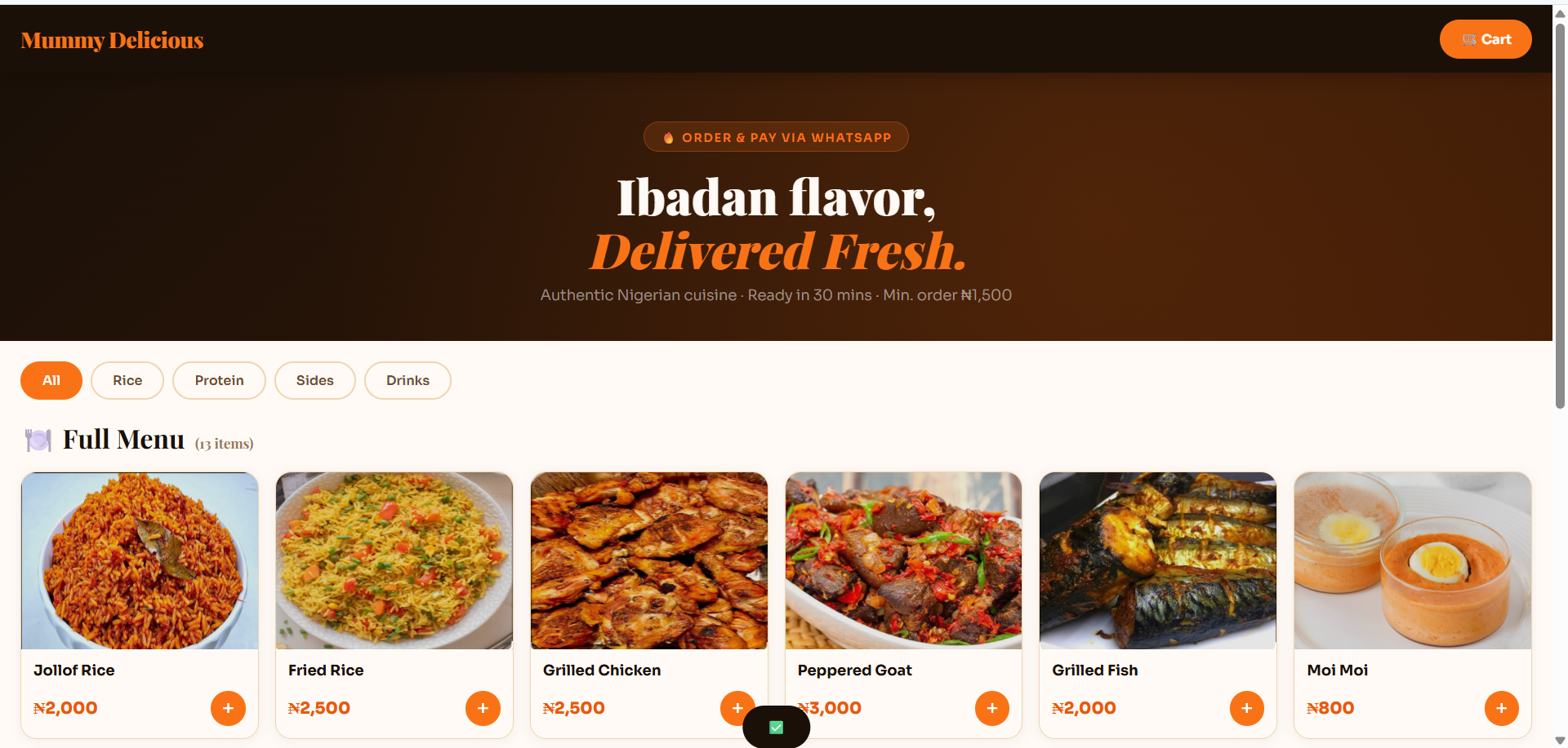 Mummy Delicious Order